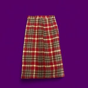 Vintage Wool Plaid Skirt